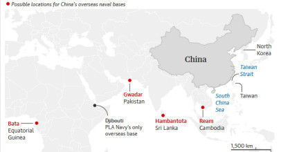 China – noi baze navale peste mări